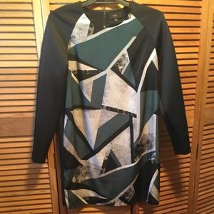 Messimo Black, Green & Grey Tunic Dress